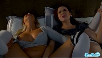 lesbian teen step sisters masturbate and touch each other for real orgasms
